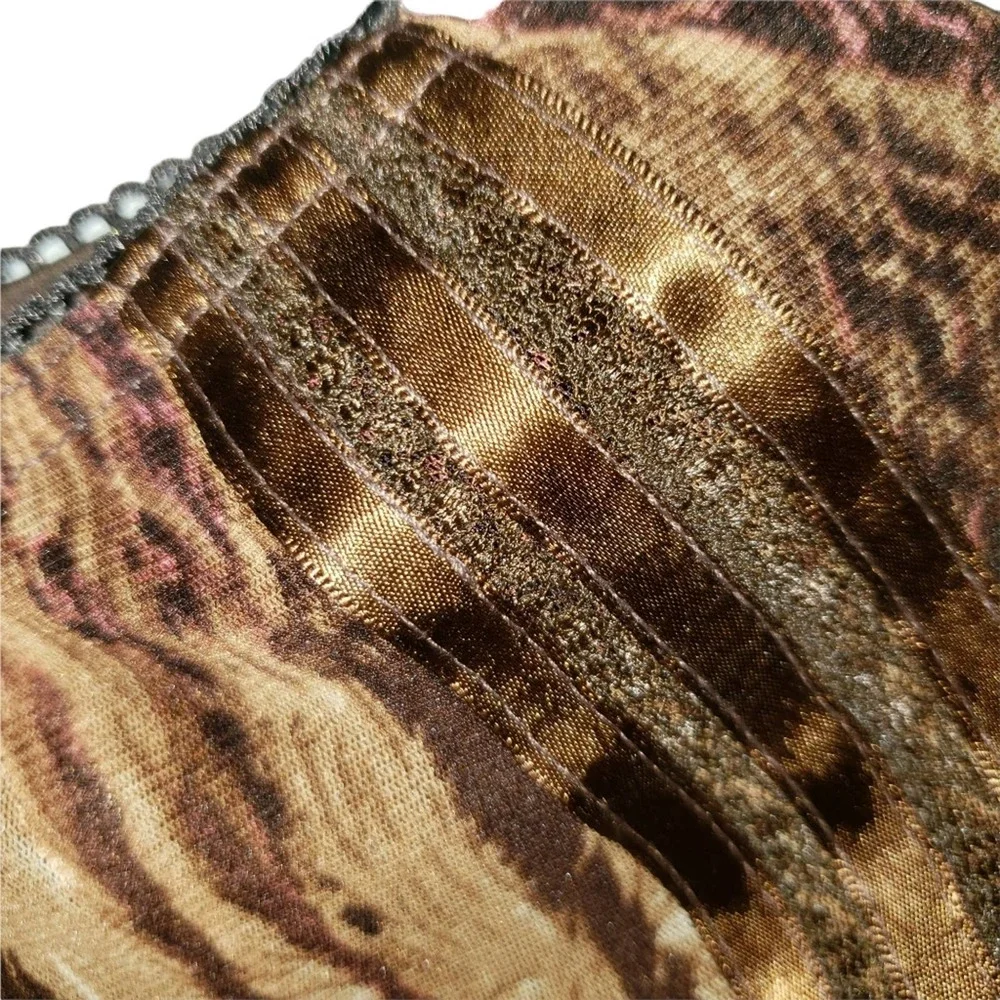 Brown Patterned Maxi Skirt